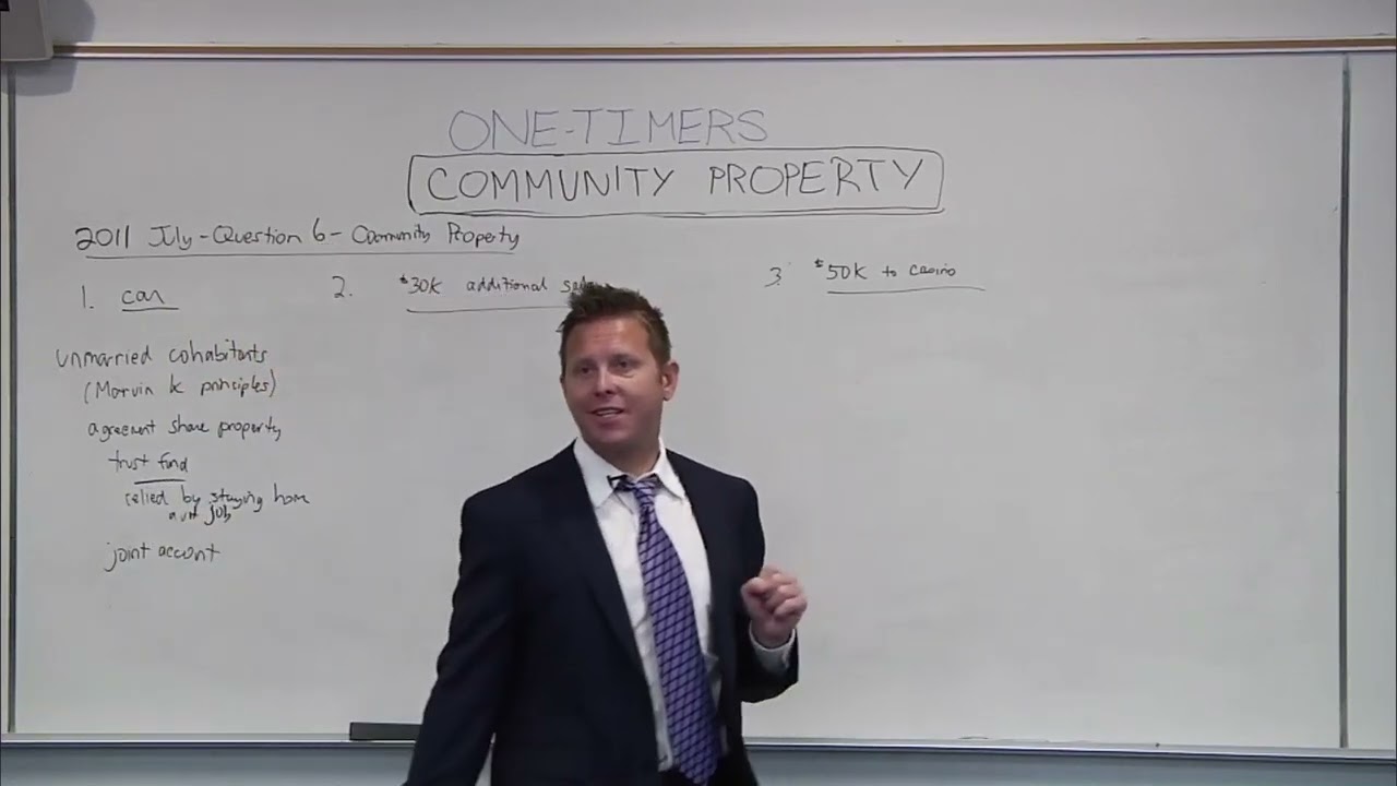 2011 July Bar Exam Essay Q6 | Community Property – Full Review & Model Answer Explained