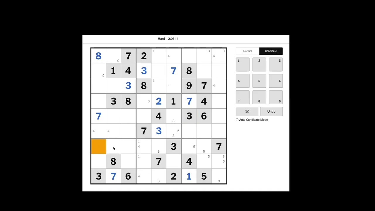 The New York Times Hard Sudoku - March 1st  2026 (Solution/Walkthrough)