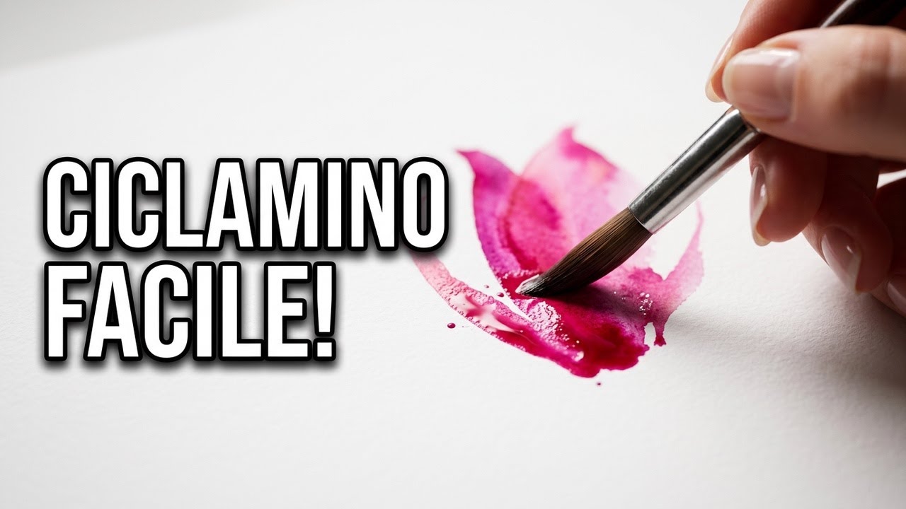 Pennellate pratiche ciclamino WATERCOLOR
