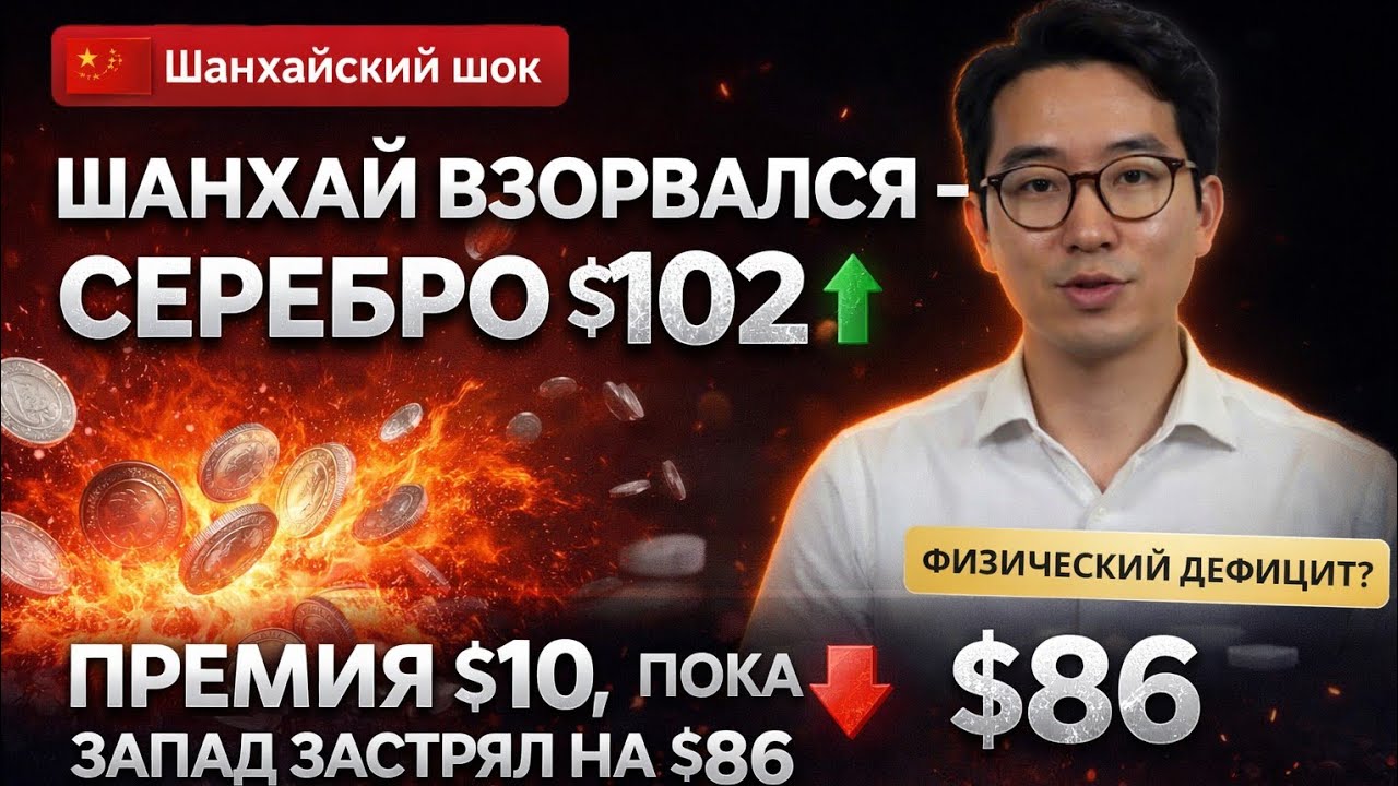Шанхай взрывается — Серебро достигает $102, $10 премиум-класса, а West стоится на уровне $86