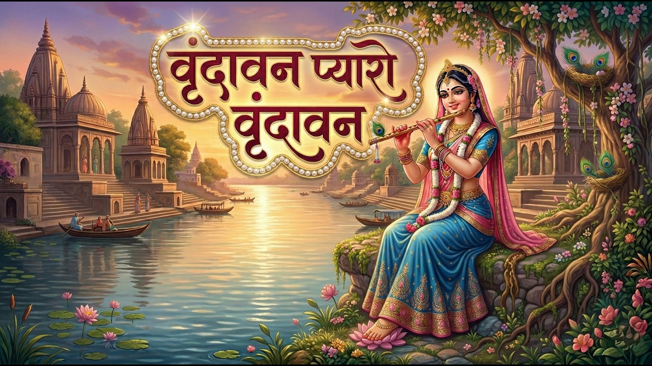 Vrindavan Pyaro Vrindavan | वृंदावन प्यारो वृंदावन | Mero Vrindavan | Lofi Bhakti | #krishna #Bhajan