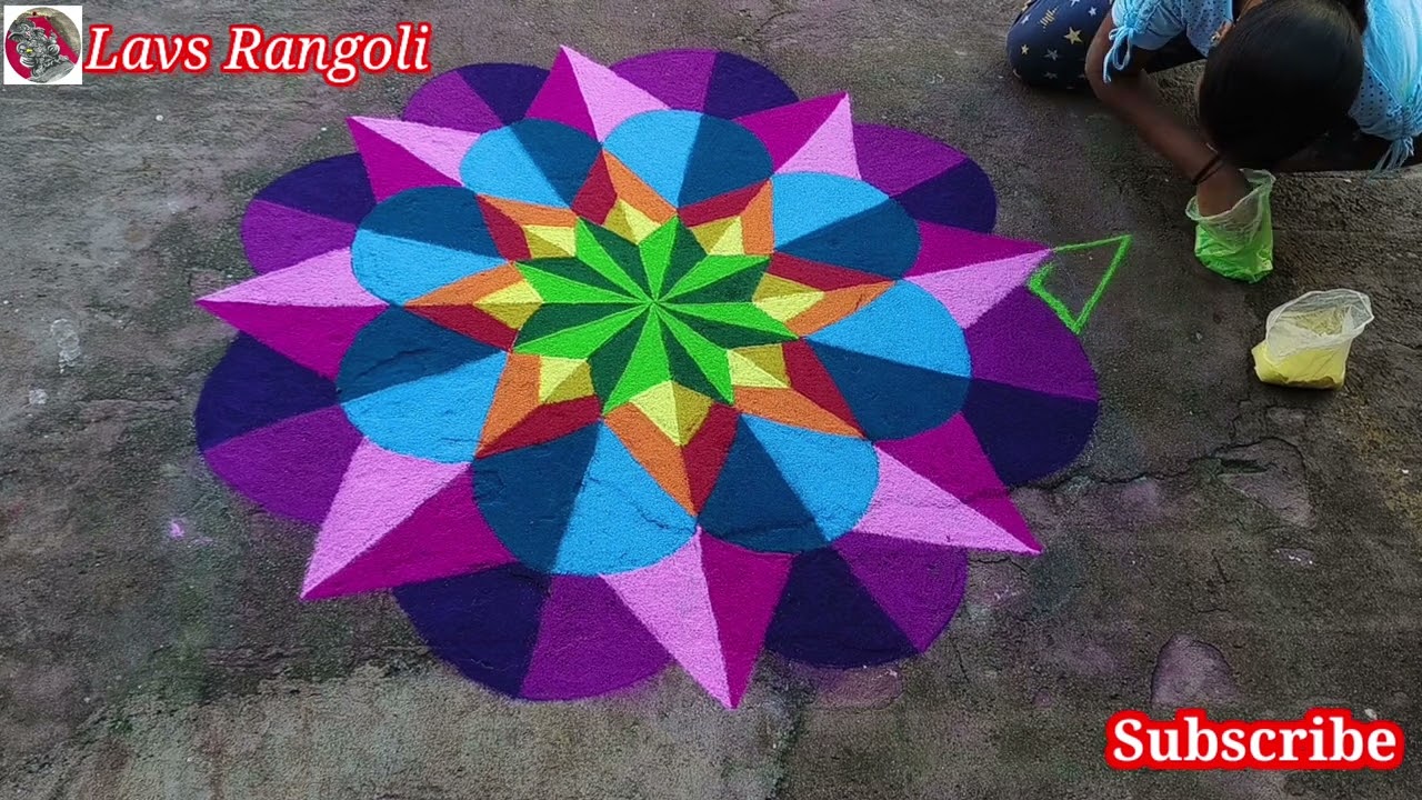 Day 15/Margazhi rangoli/ New year Rangoli/Margazhi colour Kolam/ New Year Muggulu 2023@lavsrangoli