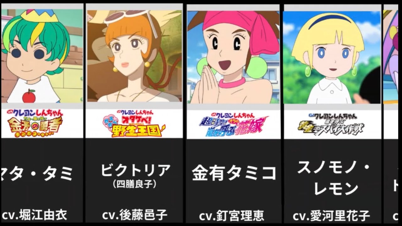 【クレしん映画】歴代ヒロイン＆声優を一挙紹介！公開順総まとめ【クレヨンしんちゃん】