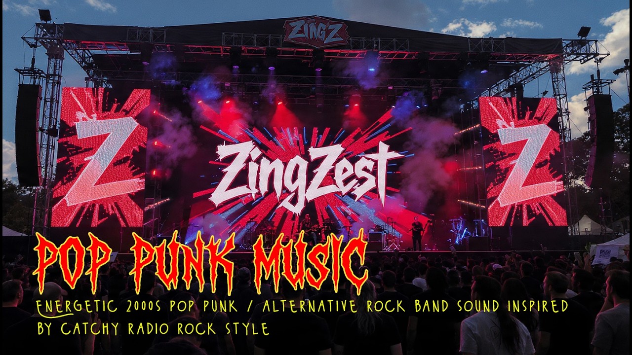 Energetic 2000s Pop Punk / Alternative Rock Band Sound Inspired By Catchy Radio Rock Style