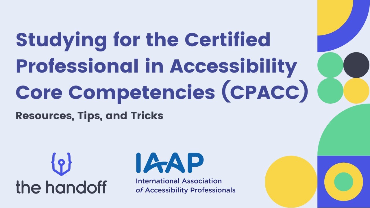 FULL CPACC Study Guide 📚 | Pass the Certified Professional in Accessibility Core Competencies Exam!