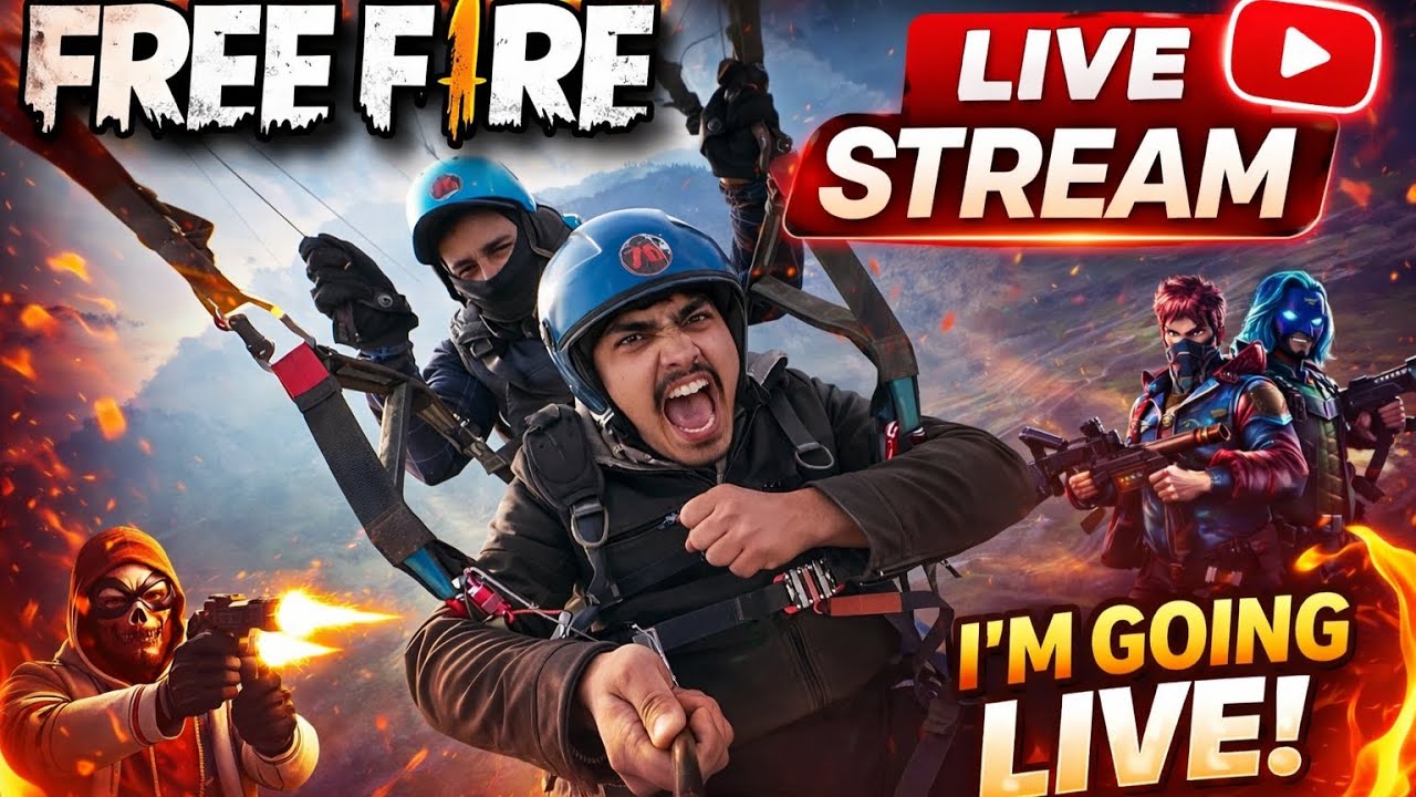💥 Free Fire LIVE | Rank Push + Nonstop Action 🔥#FreeFireLive#FreeFire#FFLive#FreeFireIndia