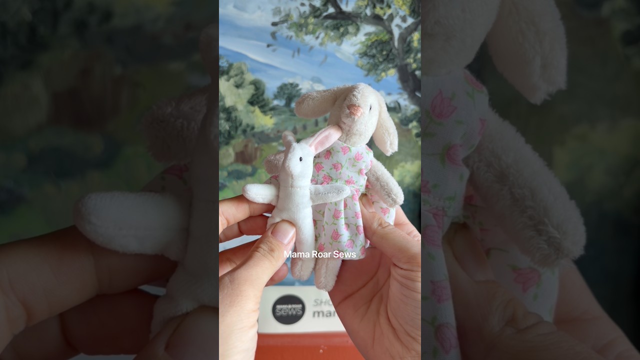 making an Easter dress for a bunny &mdash; sewing process