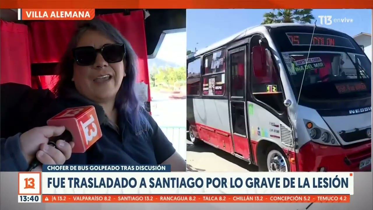 Golpean a chofer tras discusión en la calle en Villa Alemana
