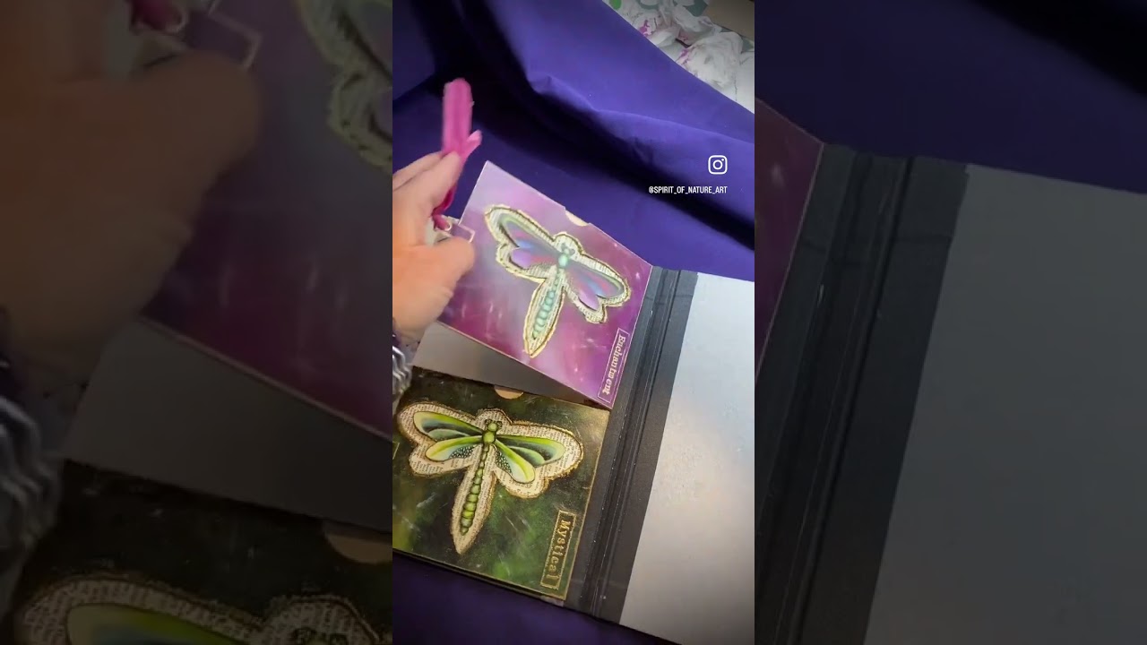 Enchanted Garden Altered Book - Dragonfly Pockets