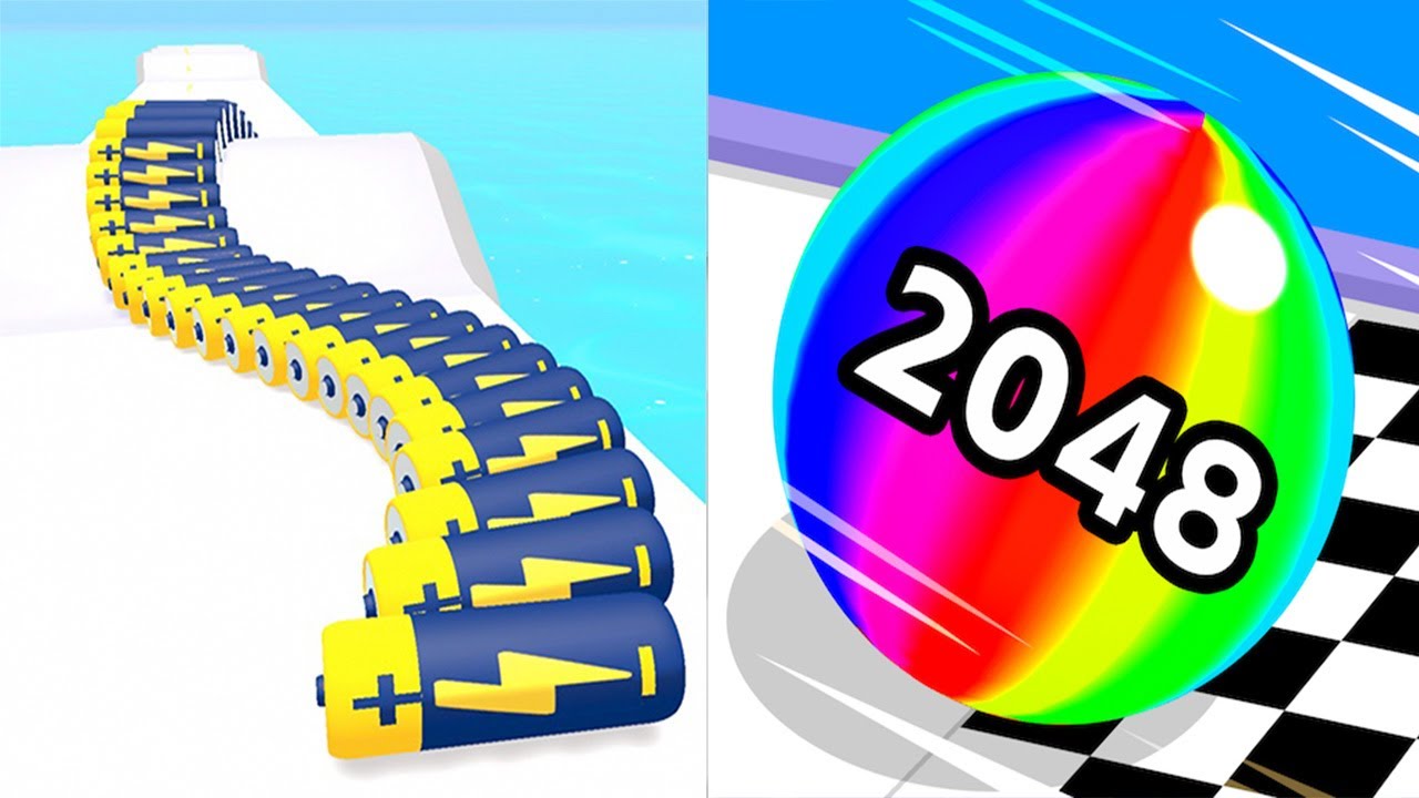 Battery Run VS Ball Run 2048 Android iOS Gameplay (Level 631-640)