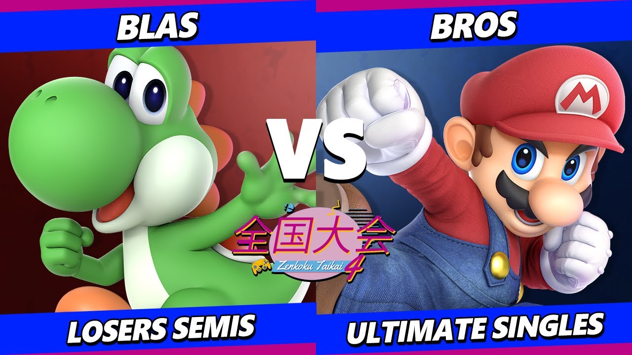 Zenkoku Taikai 4 LOSERS SEMIS - Blas (Yoshi) Vs. Bros (Mario) Smash Ultimate - SSBU