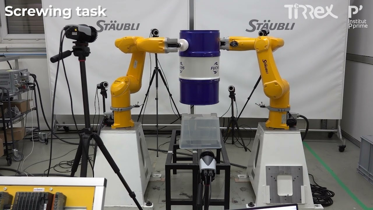 Dual Arm Manipulation using two St&auml;ubli robots with real time coordination and Unreal Digital Twin