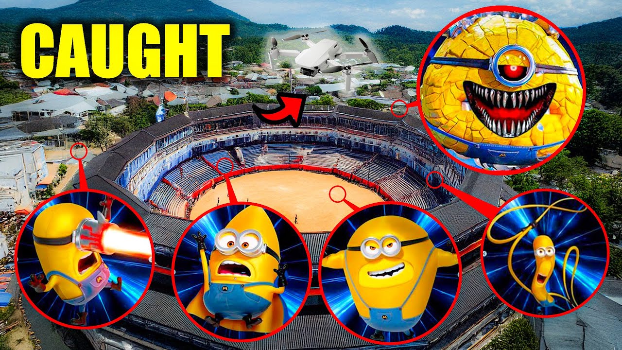 DRONE catches MEGA MINIONS in REAL LIFE!! (you won't believe who won...)