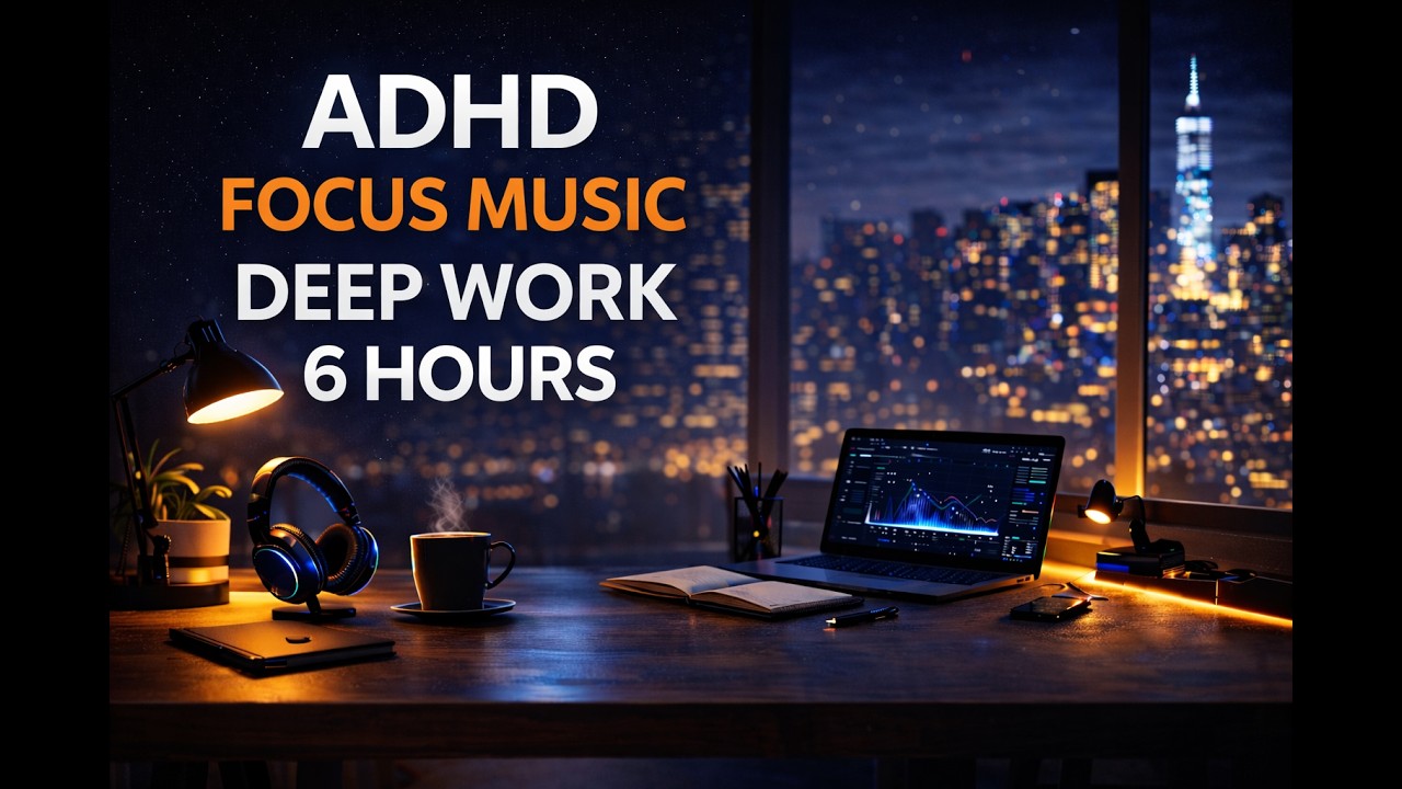 ADHD Focus Music — Deep Work Session (6 Hours)