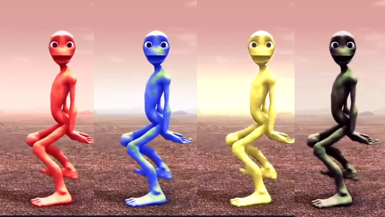 Alien dans battle red blue yello blak