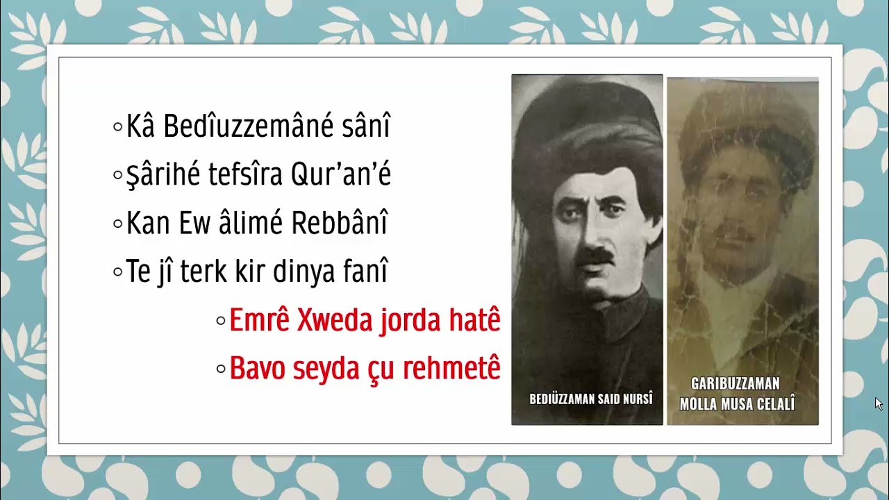 MOLLA MUSA CELALİ'Yİ ANARKEN