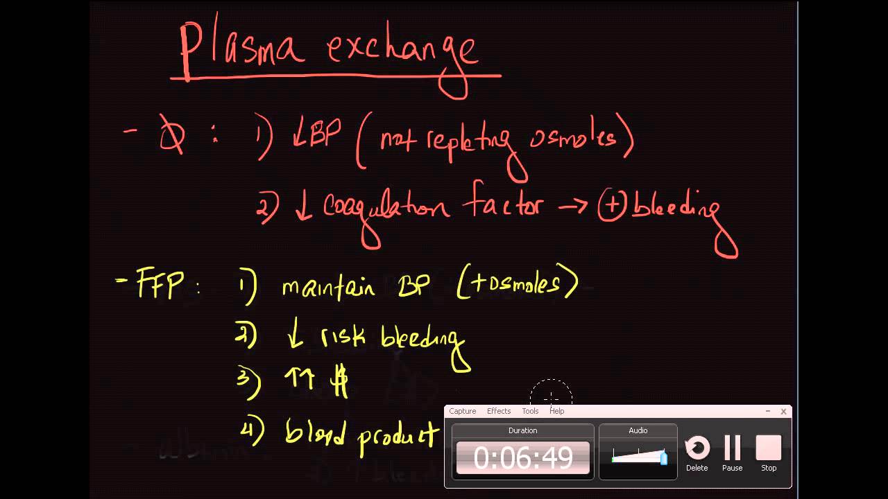 10-minute Rounds:  Plasma Exchange (Replacement Fluid)