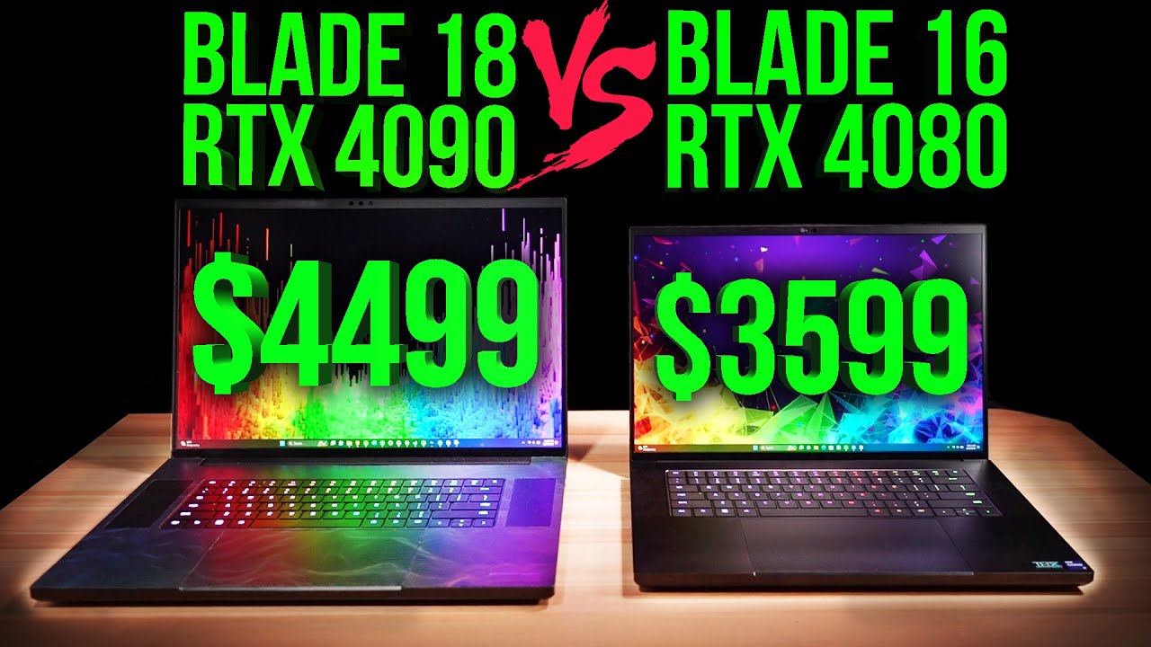 Blade 16 (4080) vs Blade 18 (4090) 10+ Game Benchmarks, Timespy, and Cinebench R23! (Cutdown)