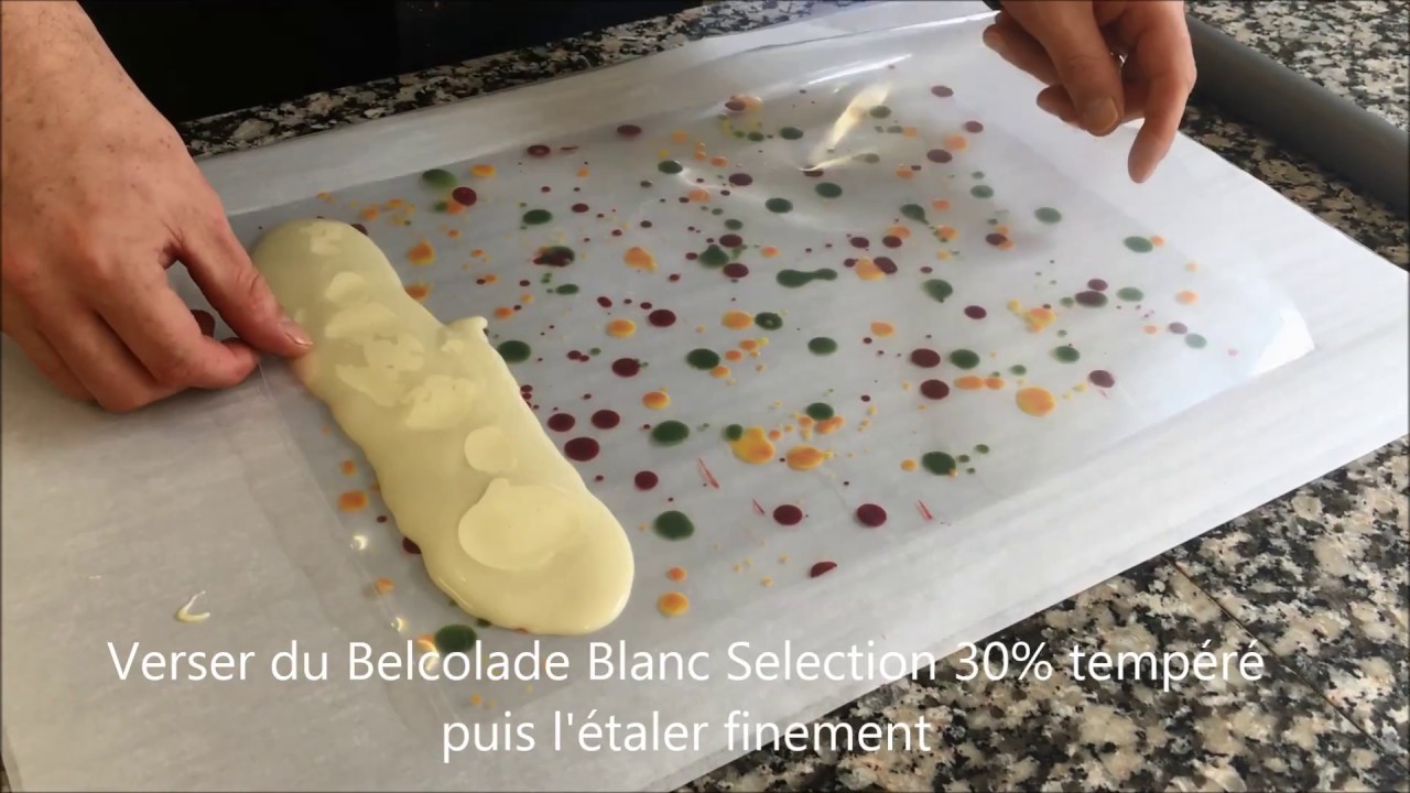 Belcolade Décor Chocolat Blanc pour Entremets