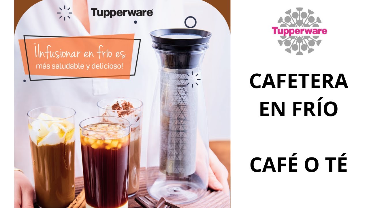 Cafetera en fr&iacute;o de Tupperware para caf&eacute; o t&eacute;