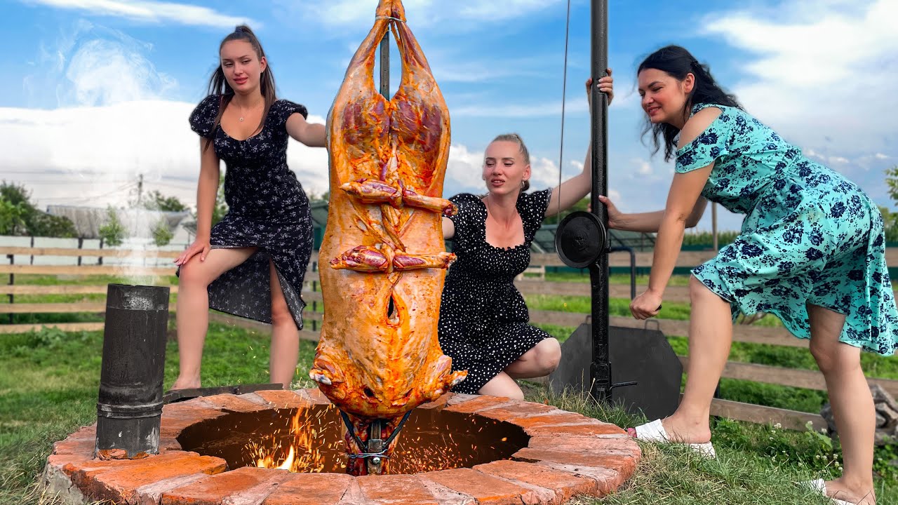 Juicy Cooking of Whole Lamb, Delicious Chicken and Tender Fish