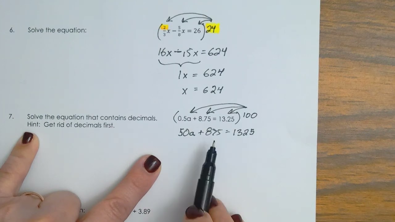 A1A Solving Multi Step Equations #2