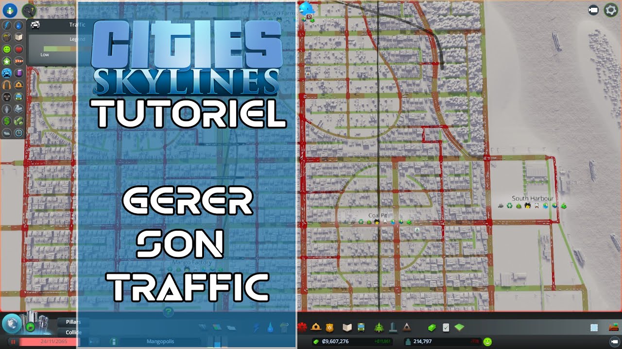 Tutoriel Cities Skylines - Apprendre et gerer la circulation en 2021!
