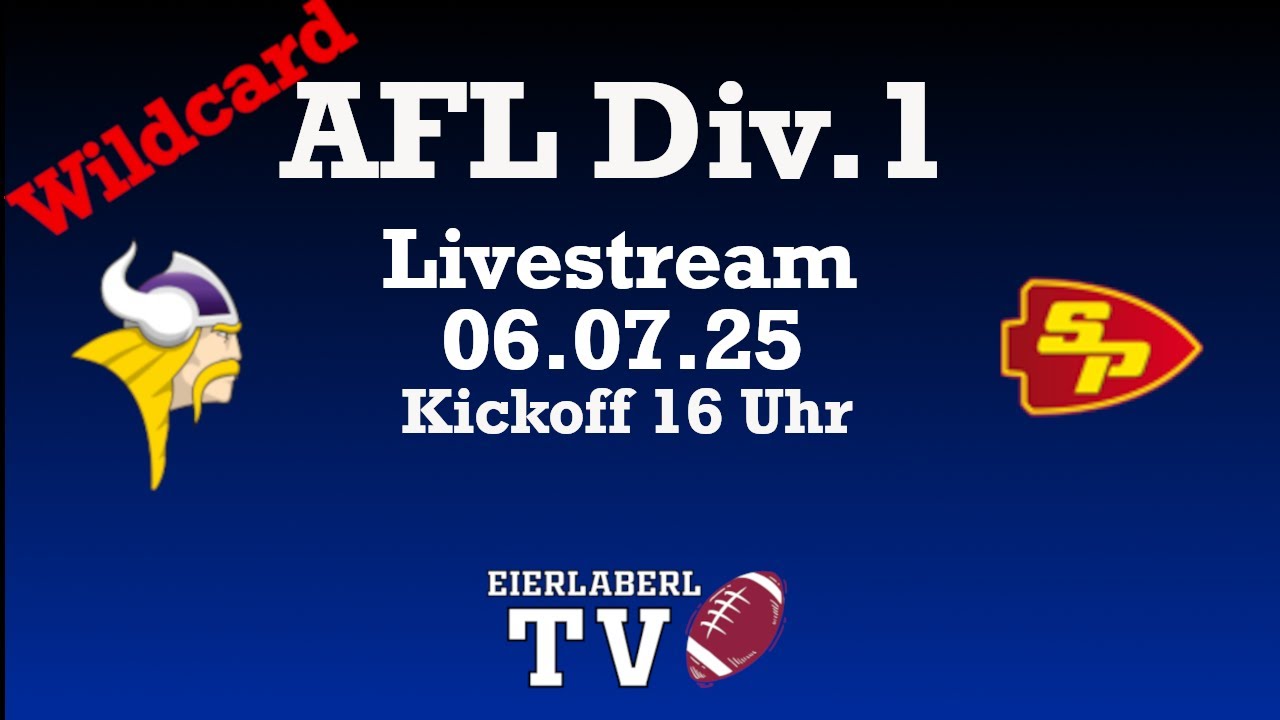 Livestream AFL Division 1 Wild Card Game: Vienna Vikings vs. Invaders
