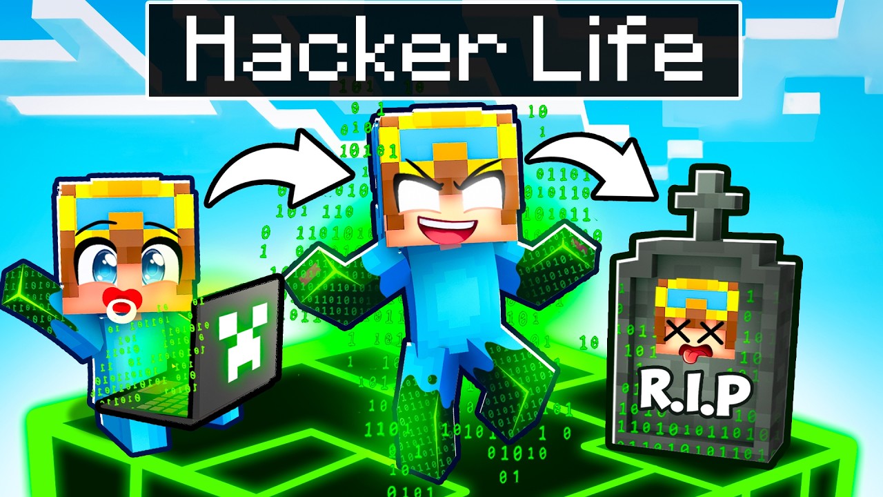 Having a HACKER LIFE in Minecraft!