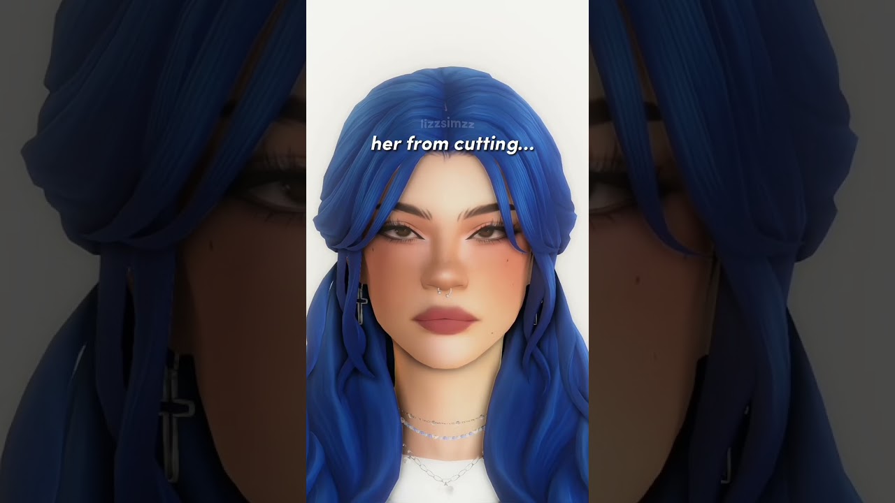 I love the blue hair so much | #shorts #sims4 #thesims4