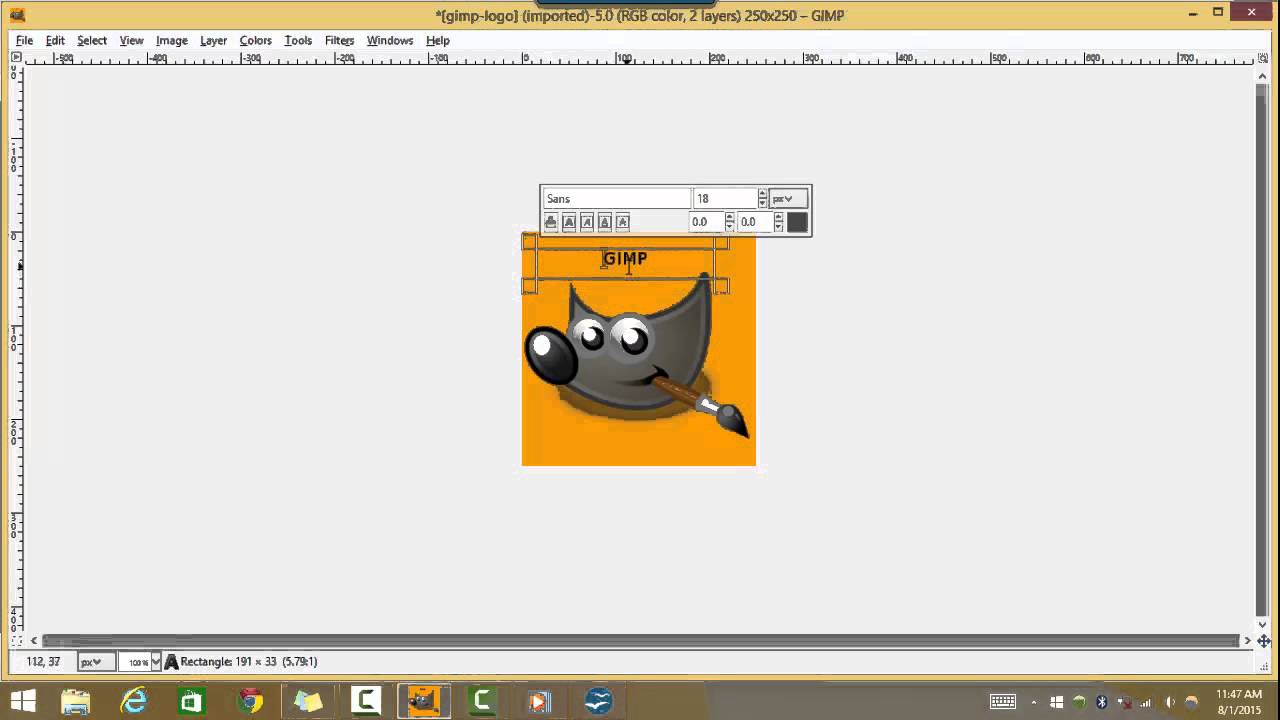 Text Boxes in GIMP Part 1: Basic Text Boxes