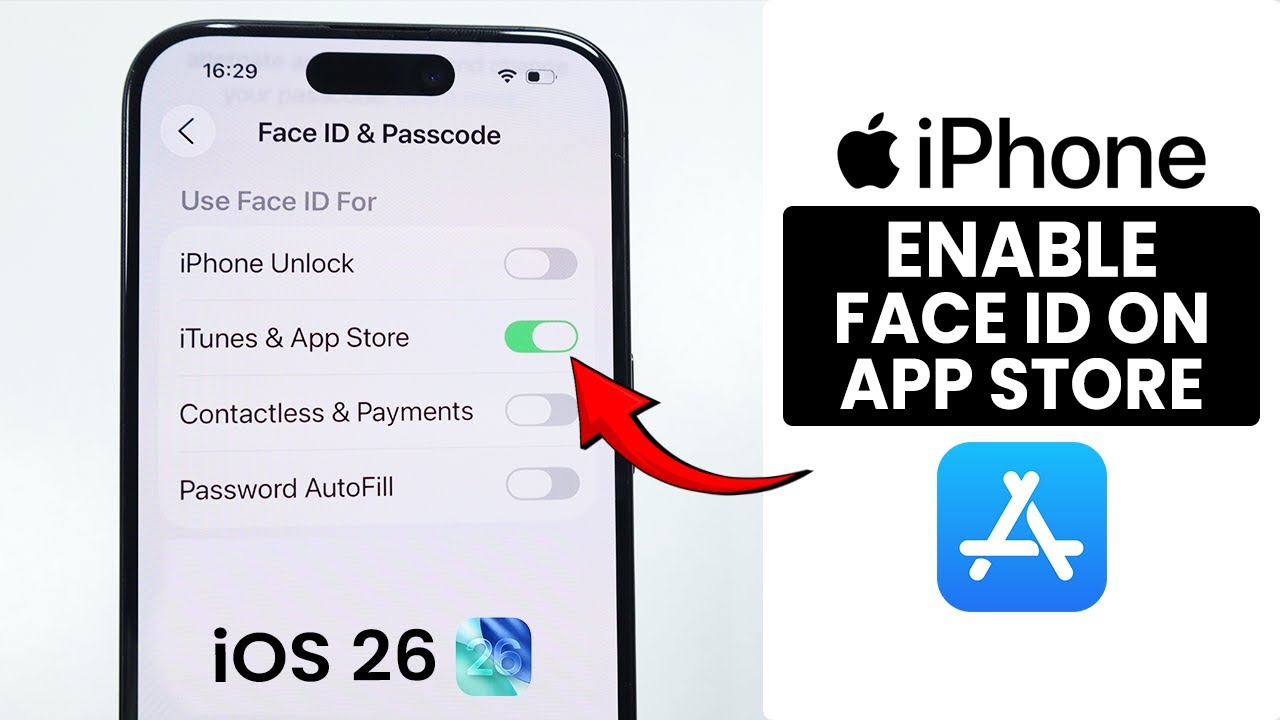 [iOS 26] How To Turn On Face ID For App Store on iPhone