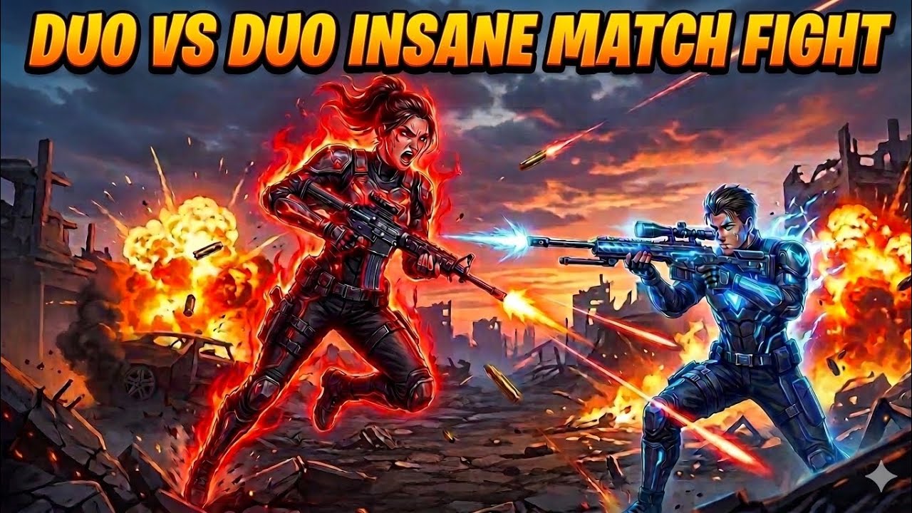 DUO vs DUO INSANE MATCH FIGHT 😱 | Intense Battle & Epic Clutch Gameplay | Garena Free Fire