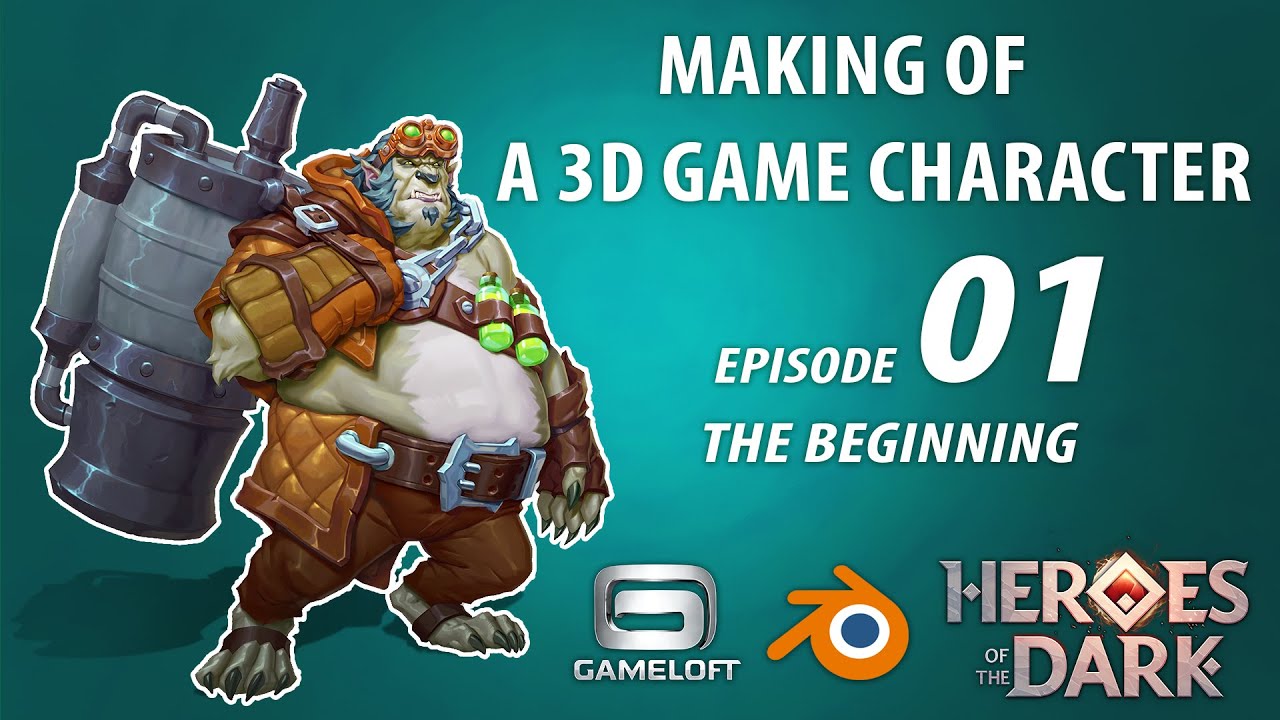The Beginning - Create a commercial game 3D character episode 01