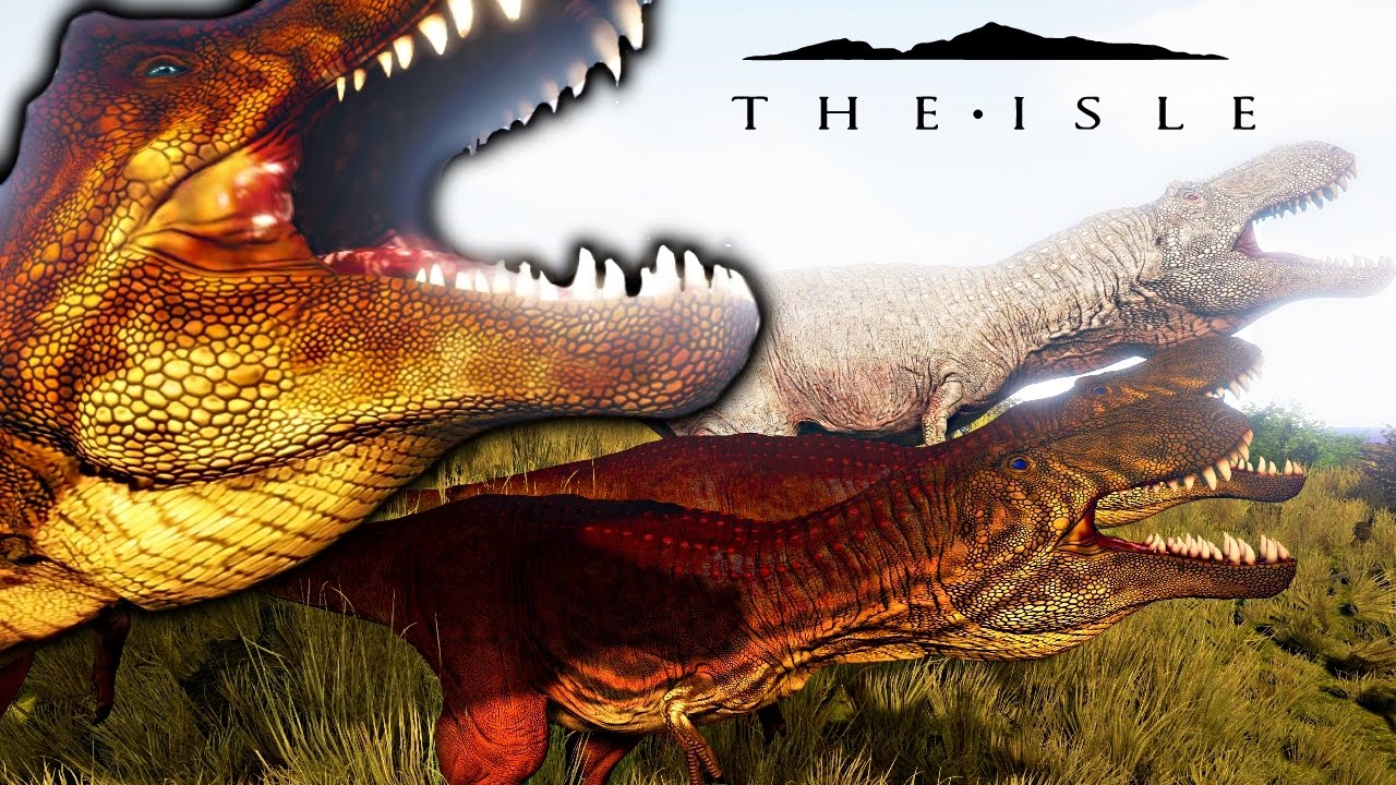 The Isle - REALISM REX FAMILY HUNTING, BABY REX FIGHT BABY TRIKE & SUB ADULT PACK HUNT ( Gameplay )