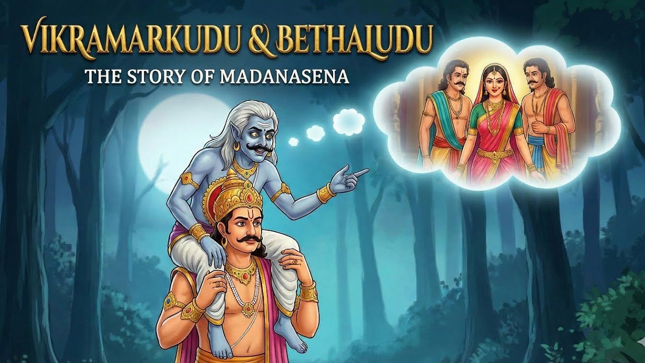 Vikramarkudu & Bethaludu Telugu | Story of Madanasena | Moral stories | Neethi Kathalu | Mythology