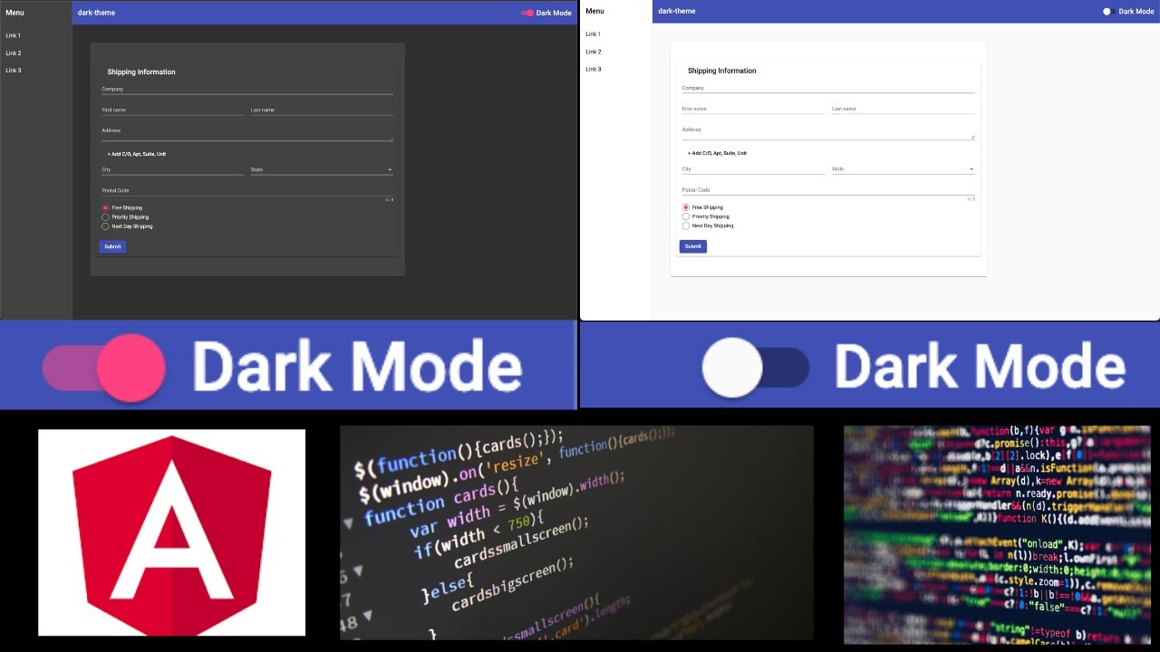 Add Dark Mode with Toggle in any Angular Application - (Dashboard)