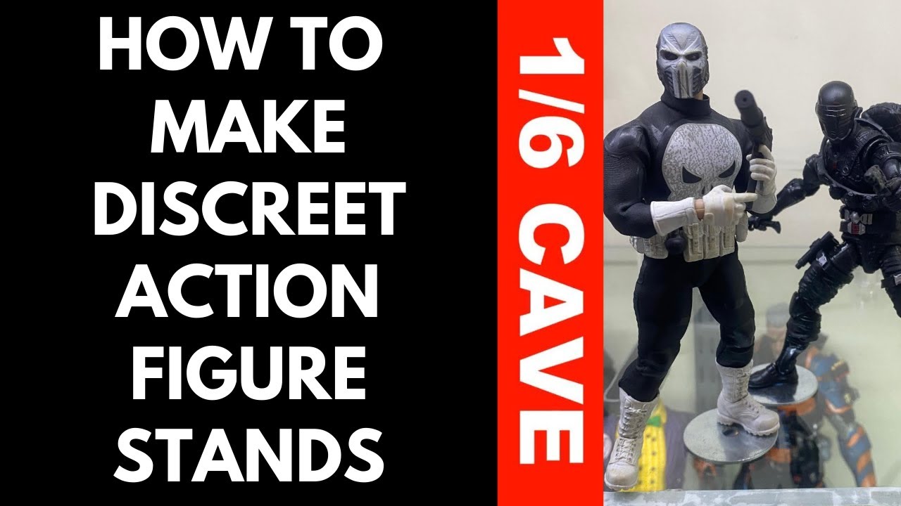 HOW TO MAKE CHEAP DISCREET ACTION FIGURE STANDS 1/6 CAVE