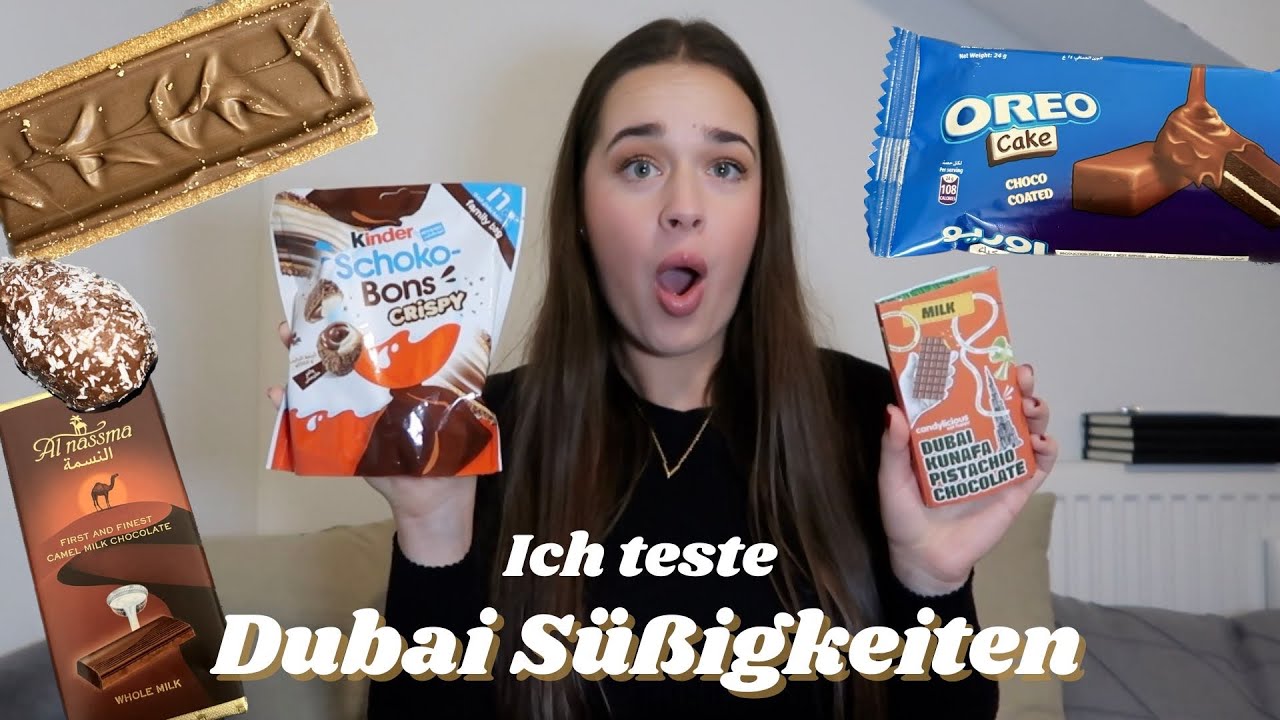 Ich teste die virale Dubai Schokolade😍 Ist sie den Hype Wert?😳Süßigkeiten Testevideo aus Dubai🌴🍫🍪