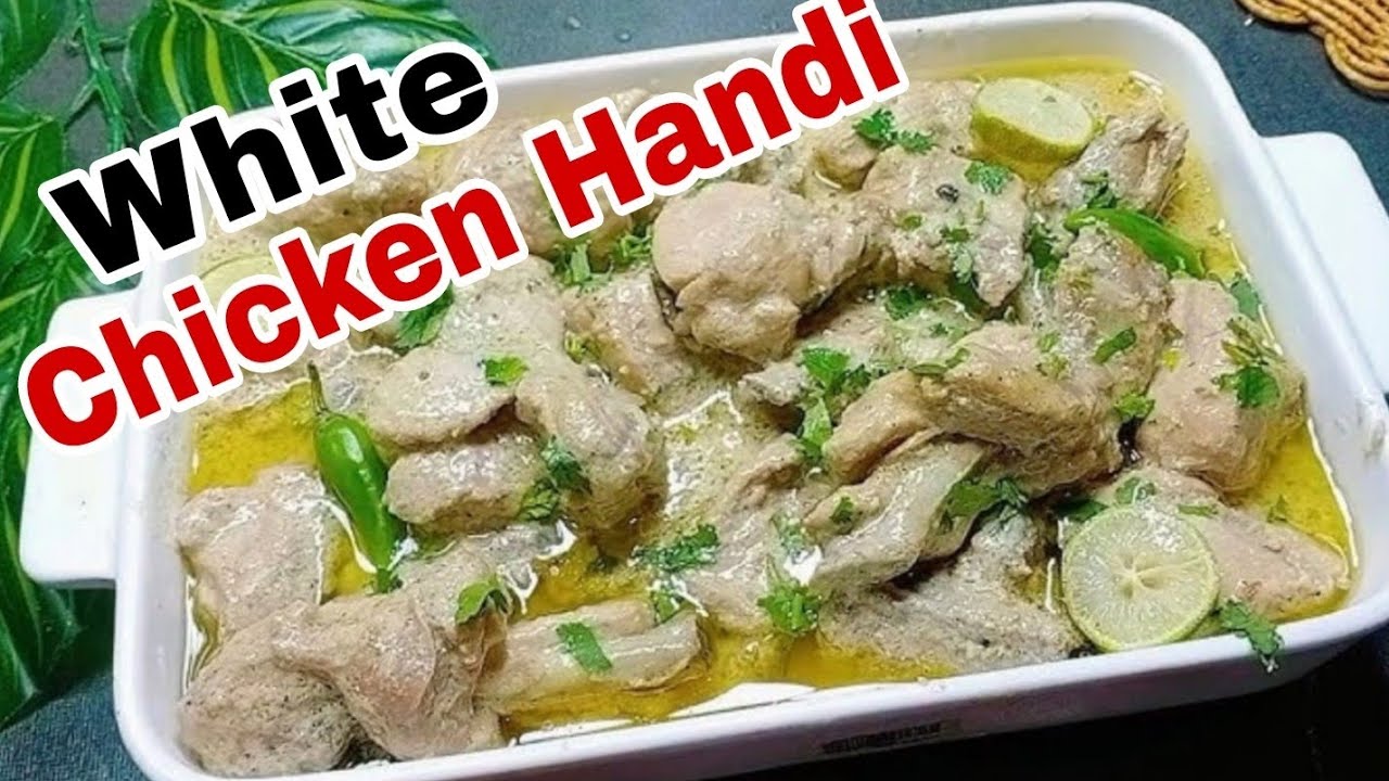 Eid Special White Chicken Handi Recipe | Restaurant Style White Chicken Karahi 