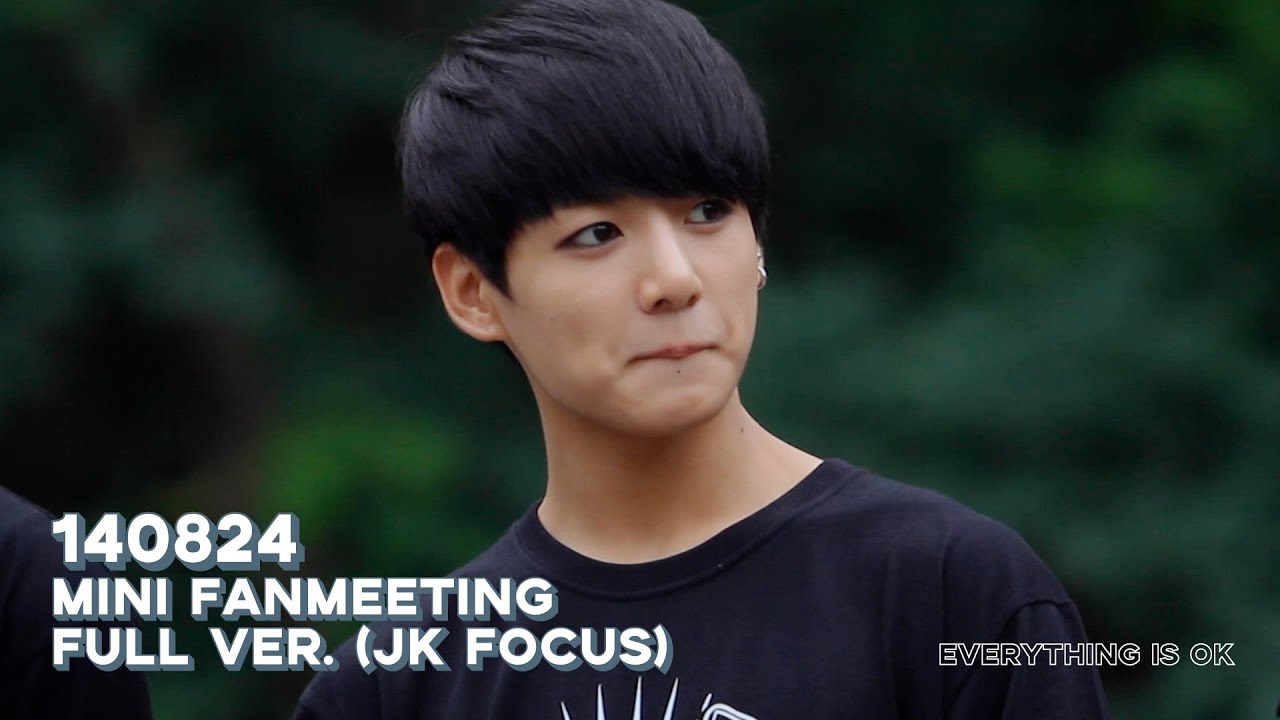 [140824 mini fanmeeting BTS #정국 직캠] 폰 바꾸고 신난, 언제나 막내인 정국이! (+Eng,日本語 sub)