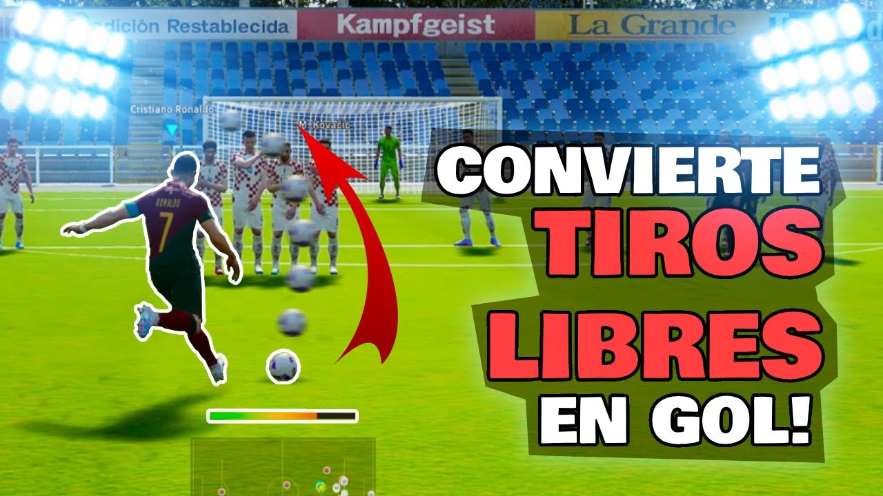 🚨 Como hacer TIROS LIBRES PERFECTOS ✔️ que encajen en GOL ⚽ en eFootball