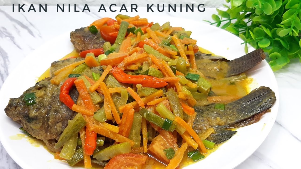 RESEP IKAN NILA BUMBU ACAR KUNING enak nikmat seger banget !