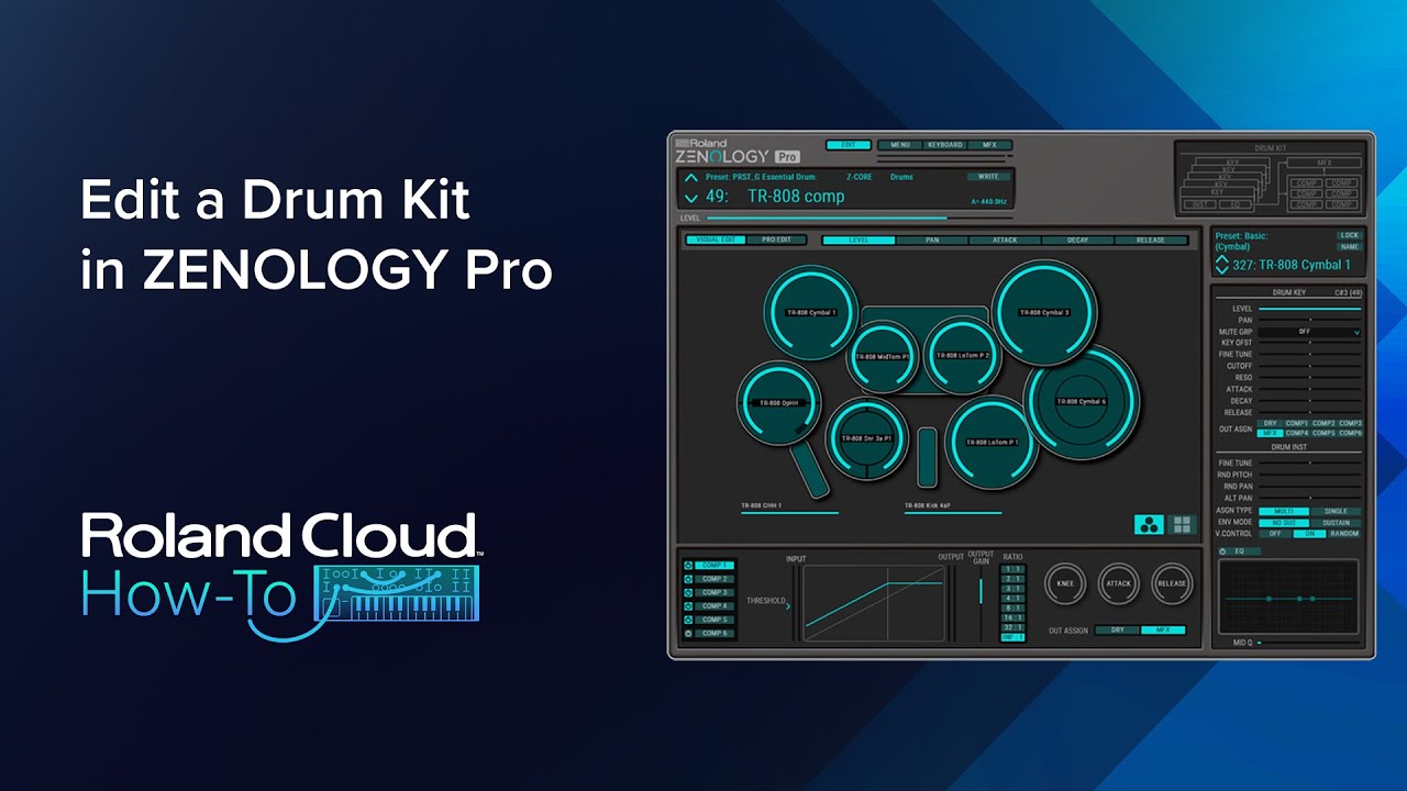 Roland Cloud How-To: Edit a Drum Kit in ZENOLOGY Pro