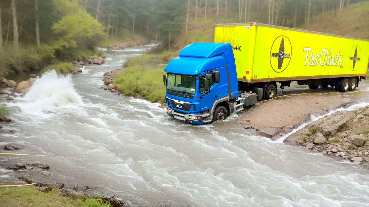 Cars vs Fast Flowing River Challenge #2 🔥 BeamN Drive