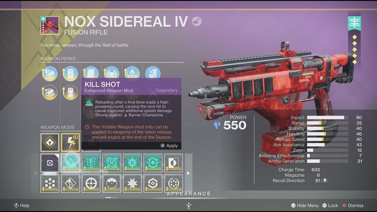 NEW SEASONAL WEAPON MODS // KILL SHOT (NEW TEMPORAL BLAST) AND MORE // RENEGADES // DESTINY 2