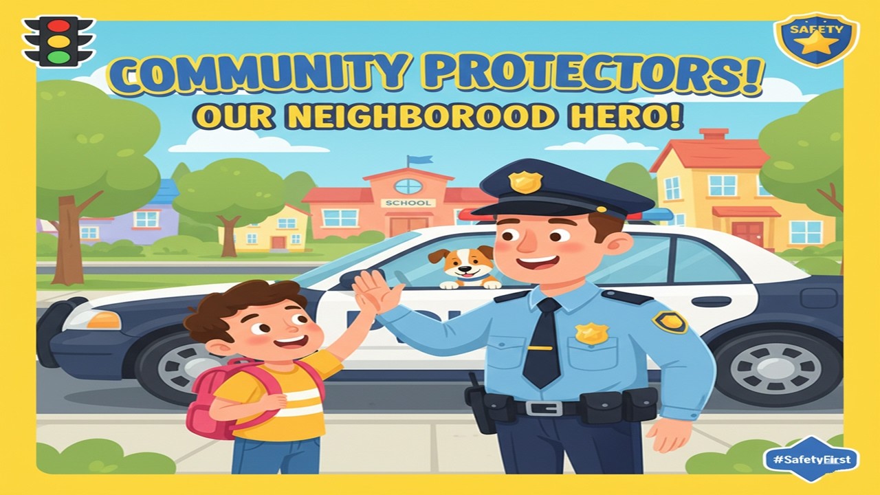 Community Protectors! 👮‍♂️ What Does a Police Officer Do? (Safety for Kids!)