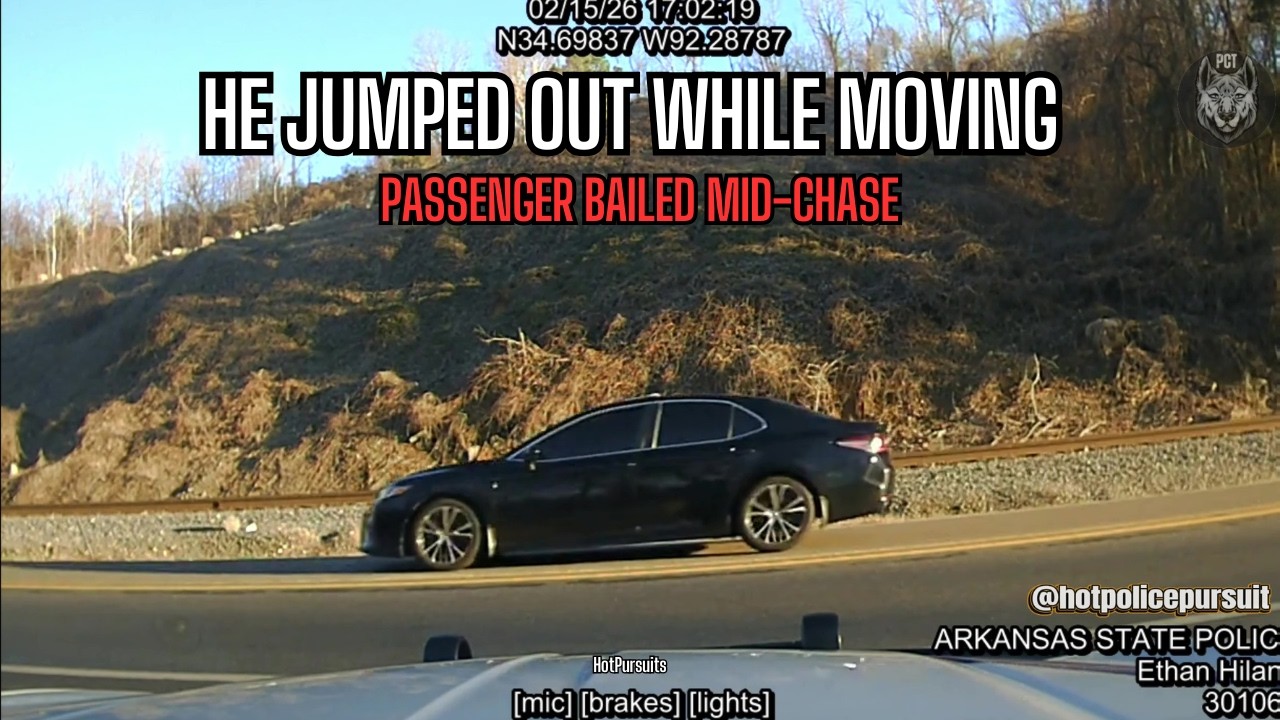 Black Toyota Camry Flees Traffic Stop Before Passenger Bails Out