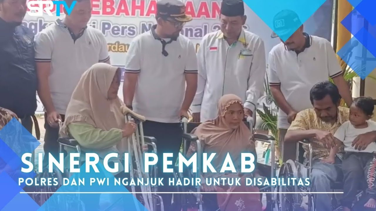 Berbagi Kebahagiaan di HPN 2026, PWI & Polres Nganjuk Hadir untuk Disabilitas - SRTV