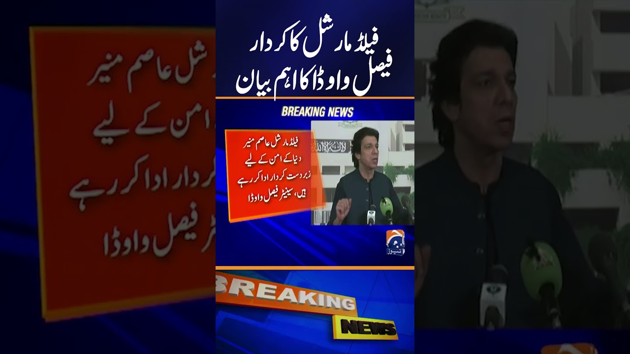 Senator Faisal Vawda Hints at Major International Peace Initiative in Pakistan | Geo News #Shorts